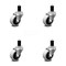 Service Caster 2 Inch Thermoplastic Rubber Wheel 1-1/2 Inch Expanding Stem Caster SCC, 4PK SCC-EX05S210-TPRS-112-4 - alternate 1
